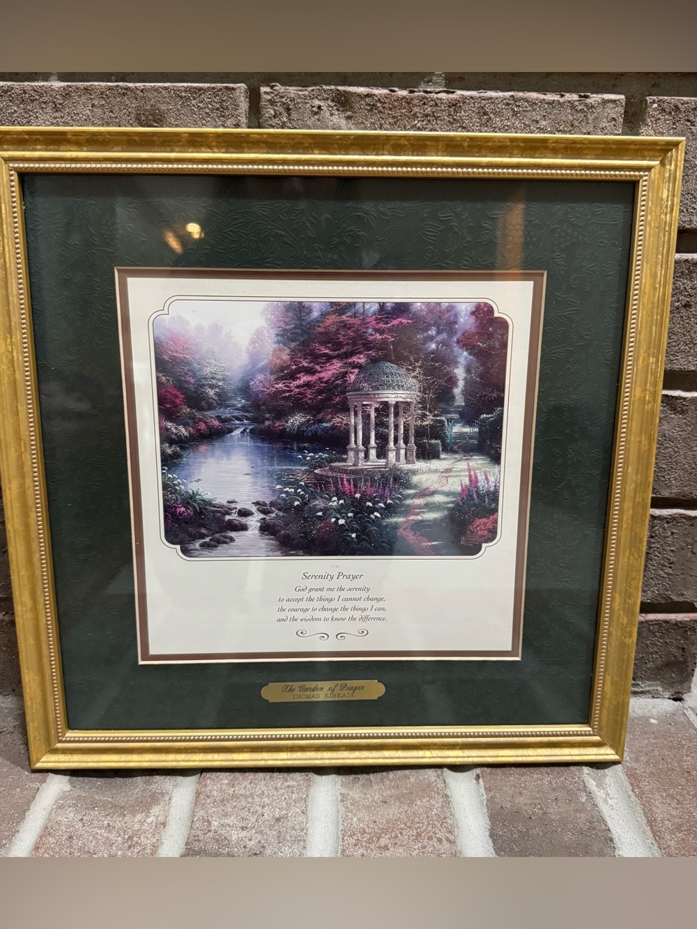 Thomas Kinkade The Garden Of Prayer Framed Signed 14” X 14”